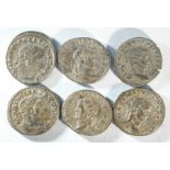 6x Ae Follis consisting of: 3x Diocletian (284 - 305 CE)