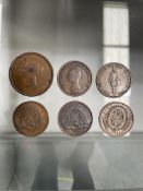 Canada, 6x 19th century tokens