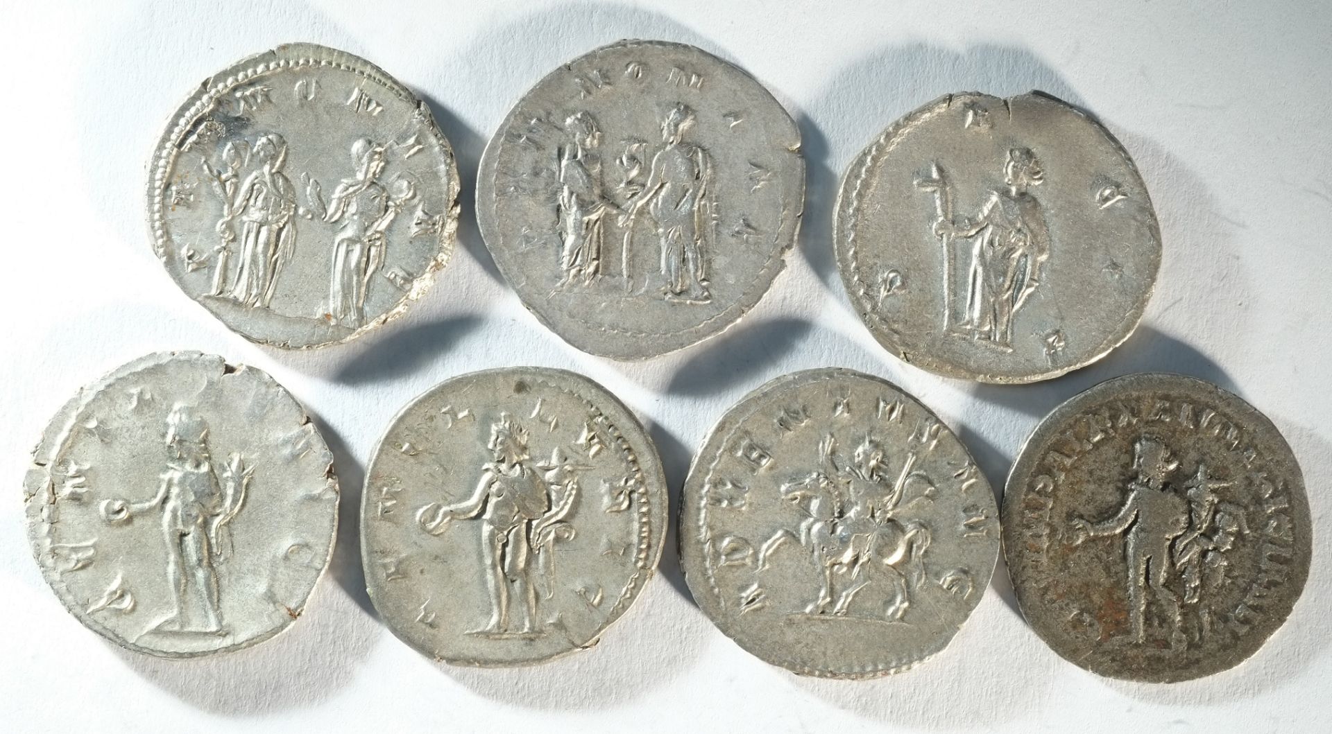 7x silver antoninianii of Trajan Decius (249 - 251 CE) - Bild 2 aus 2