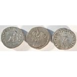 3x Flavian silver denarii consisting of: Vespasian (69 - 79 CE)