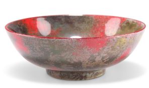 A NEW SPECTRIA POTTERY BOWL, by Edward R. Wilkes,ÿcovered in a crystalline effect flamb‚ÿglaze,