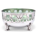 ARCHIBALD KNOX FOR LIBERTY & CO, A TUDRIC PEWTER BOWL, no. 0924,ÿwith cast and pierced stylised