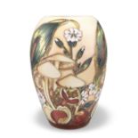 A MOORCROFT POTTERY VASE, tubelined and hand-painted with Debbie Hancock's 'Underwood' pattern,
