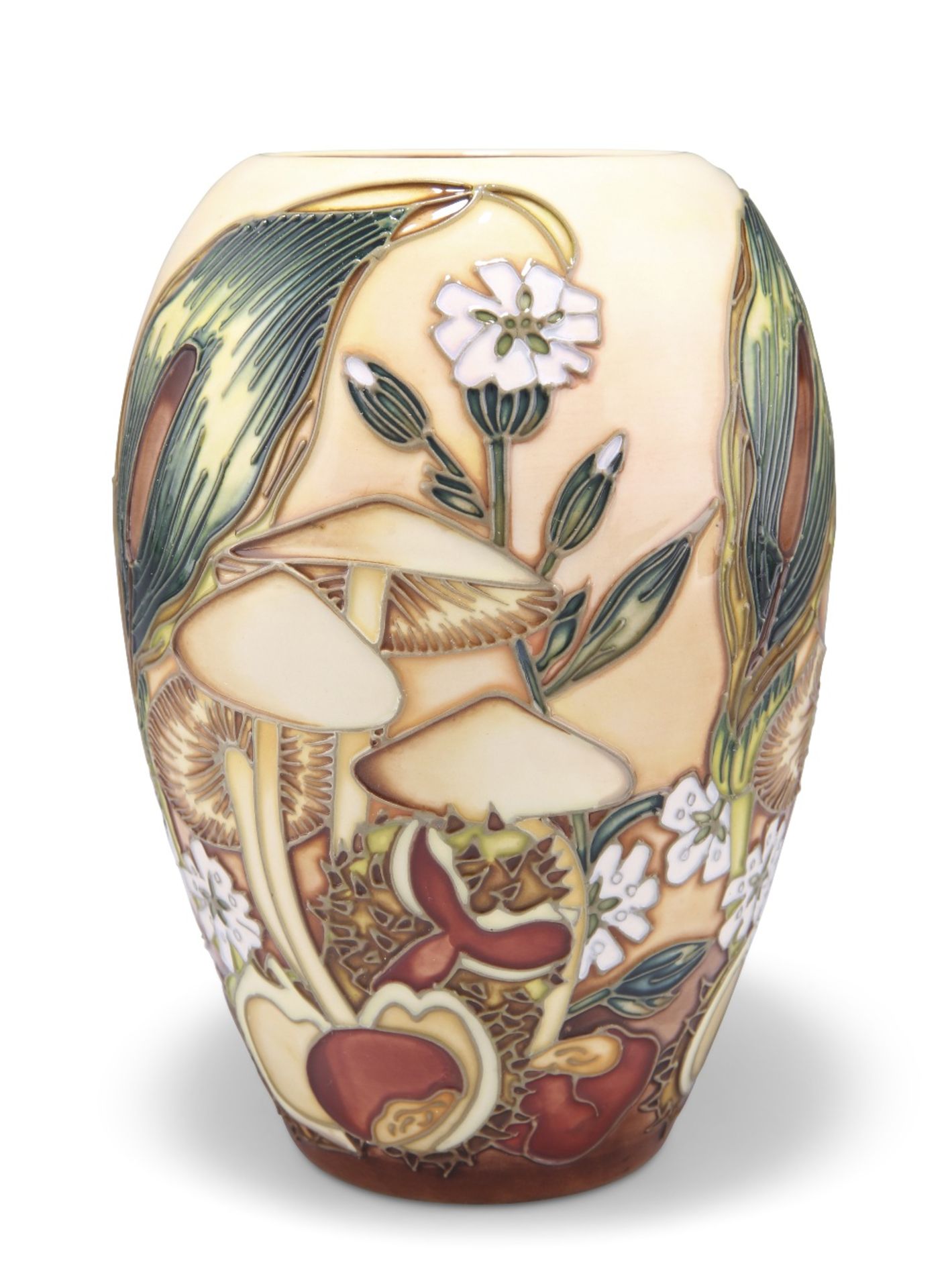 A MOORCROFT POTTERY VASE, tubelined and hand-painted with Debbie Hancock's 'Underwood' pattern,