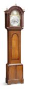 A GEORGE III MAHOGANY CROSSBANDED OAK EIGHT-DAY LONGCASE CLOCK, signed G. Miller, Gateshead, the