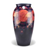 A MOORCROFT LARGE POTTERY VASE,ÿbaluster form, 'Pomegranate' pattern, tubelined and hand-painted