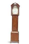 AN EARLY 19TH CENTURY OAK AND MAHOGANY EIGHT-DAY LONGCASE CLOCK, SIGNED W. TERRY, RICHMOND, the