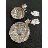 Two silver-plate tastevins