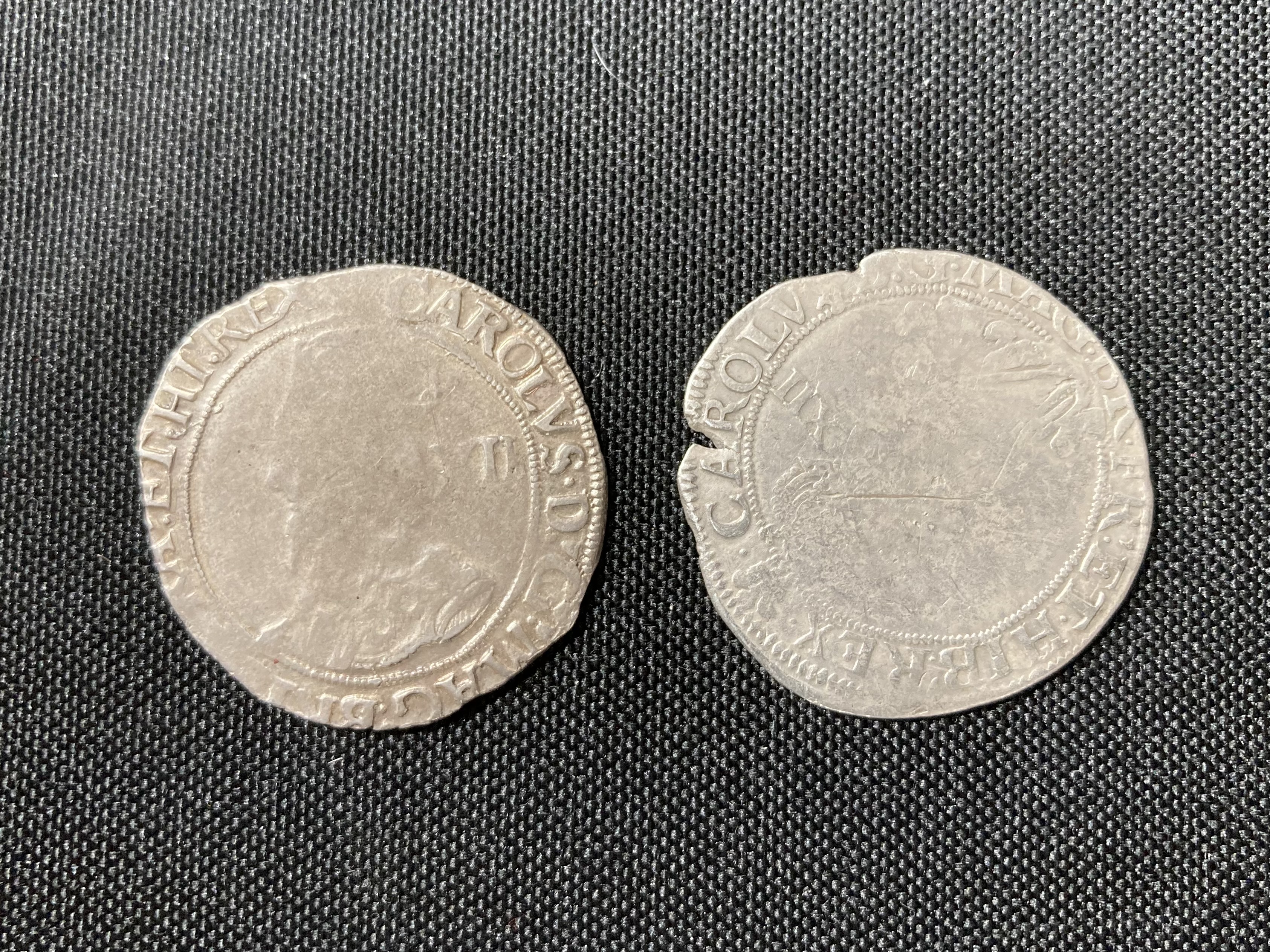 2 x Charles I shillings - Bild 2 aus 2
