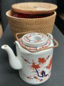 A 20th century Chinese Imari porcelain teapot