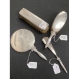 A DANISH STERLING SILVER DRESSING TABLE SET