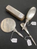 A DANISH STERLING SILVER DRESSING TABLE SET