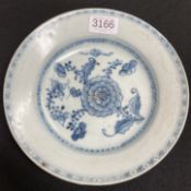 TEK SING CARGO - A CHINESE BLUE AND WHITE 'PEONY' DISH