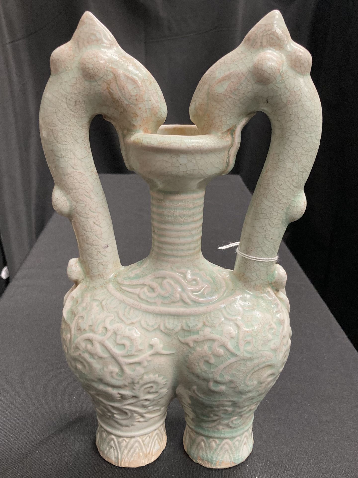 A CHINESE CELADON AMPHORA VASE