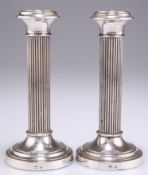 A PAIR OF DUTCH SILVER CANDLESTICKS