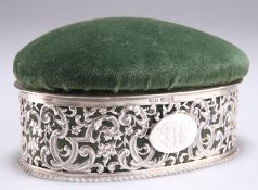 A LATE VICTORIAN SILVER JEWELLERY BOX