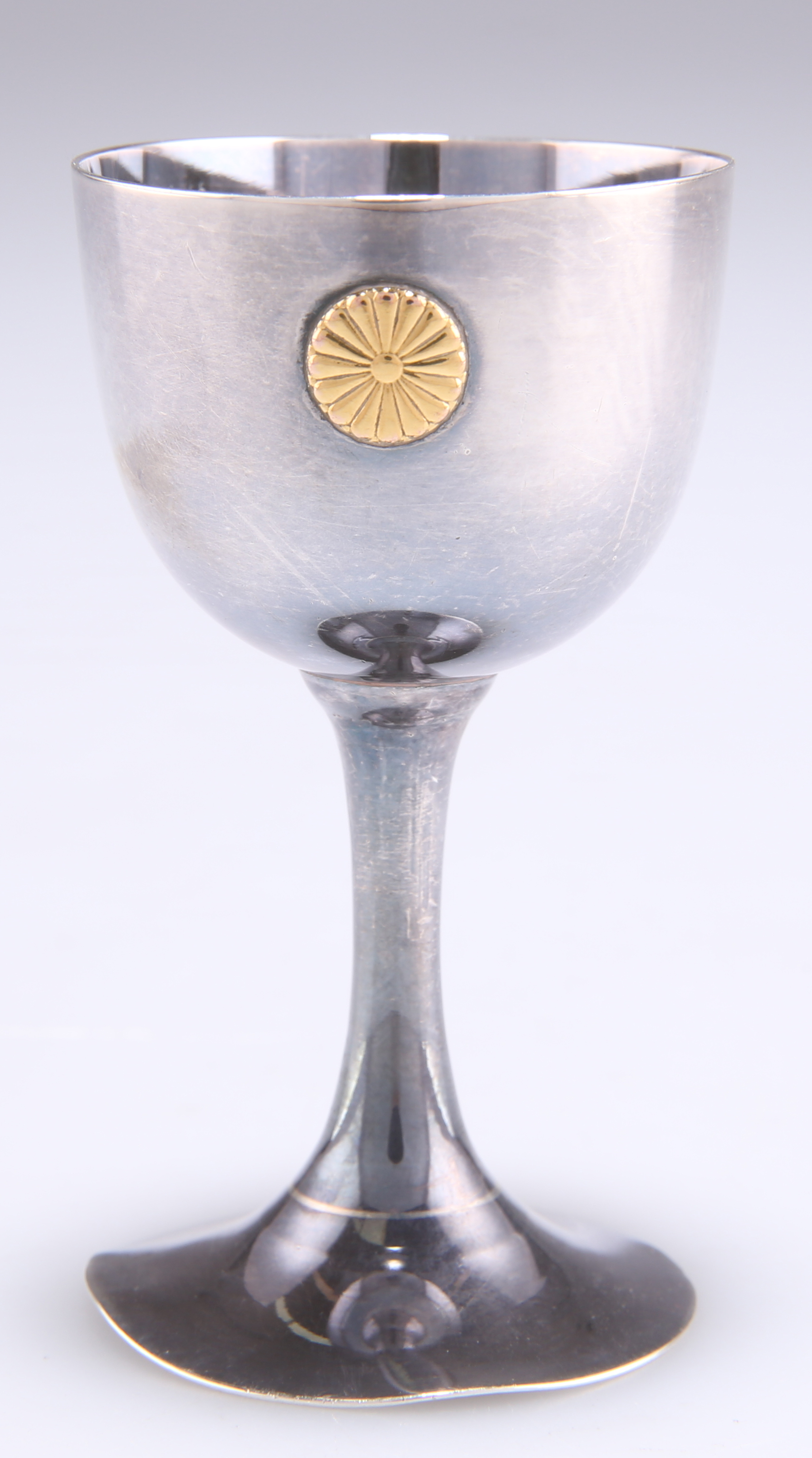 A FINE JAPANESE SILVER SMALL GOBLET