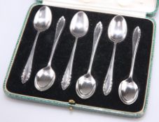 A SET OF SIX EDWARD VIII SILVER COFFEE SPOONS