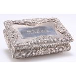 A VICTORIAN SILVER SNUFF BOX