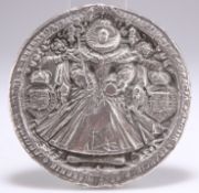 A LARGE SILVER PLAQUE