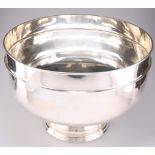 A HUGE SILVER-PLATED BOWL