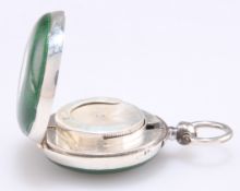 A LATE VICTORIAN SILVER AND ENAMEL SOVEREIGN CASE