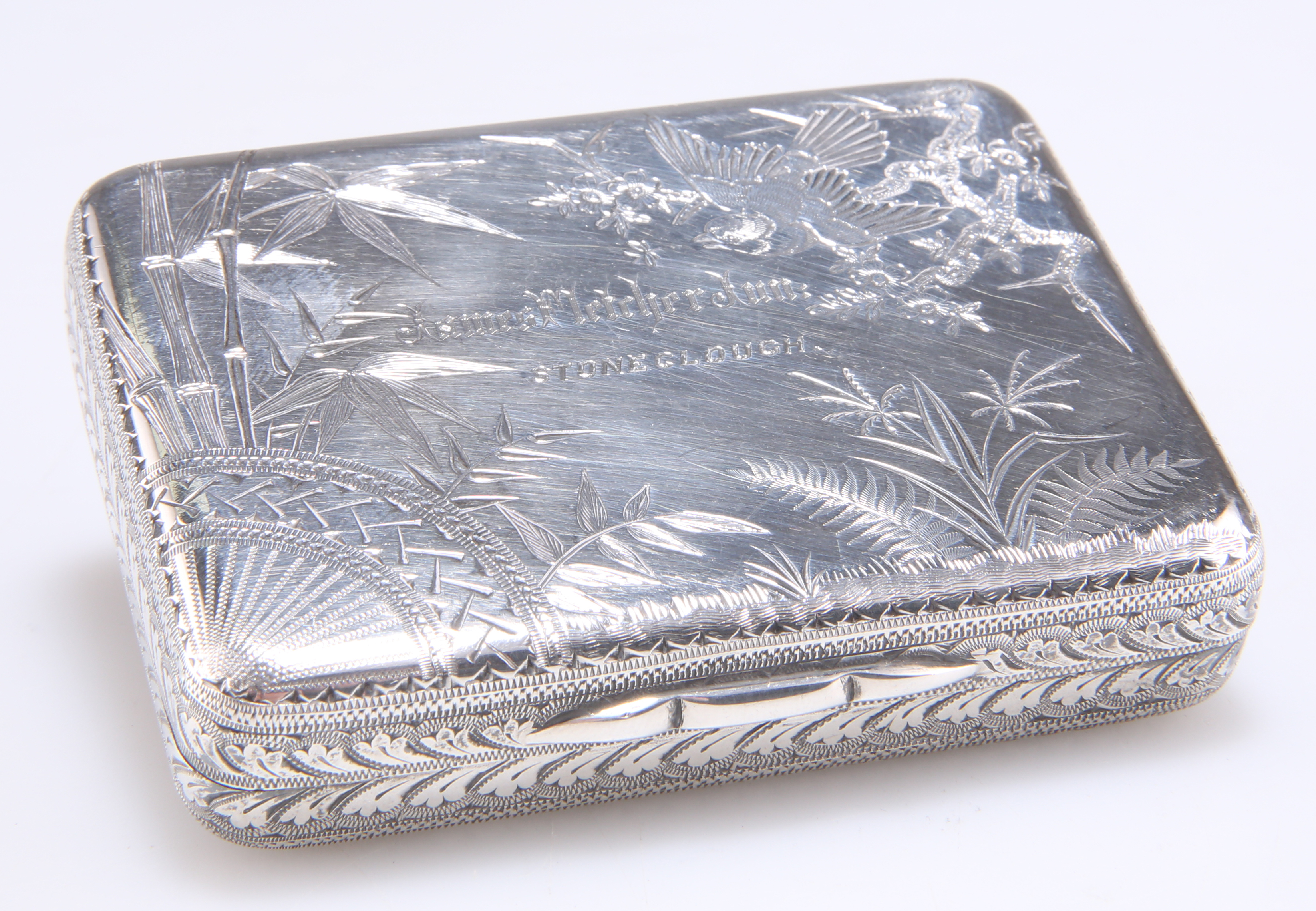 A VICTORIAN SILVER SNUFF BOX, IN THE AESTHETIC TASTE - Image 2 of 2