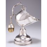 A CONTINENTAL SILVER CHEESE SCUTTLE