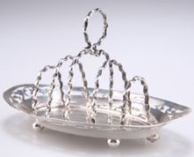 AN EDWARDIAN SILVER TOAST RACK