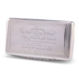 A WILLIAM IV SILVER SNUFF BOX