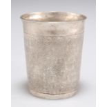 A 17TH CENTURY GERMAN SILVER 'SNAKESKIN' BEAKER CUP