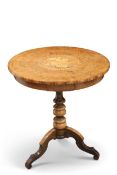 A 19TH CENTURY SORRENTO WARE TRIPOD TABLE