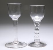 TWO 18TH CENTURY DRINKING GLASSES