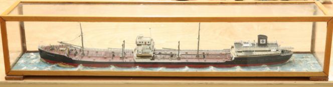 A CASED SHIP DIORAMA OF M/T FERNCASTLE