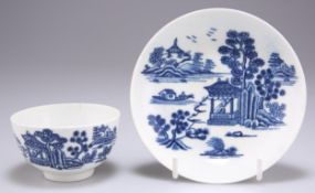 A WORCESTER TEA BOWL AND SAUCER, CIRCA 1758