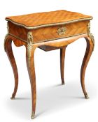 A FINE 19TH CENTURY LOUIS XV STYLE GILT-METAL MOUNTED KINGWOOD LADY'S DRESSING CHEST