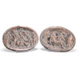 A PAIR OF OVAL ELECTROTYPE CASTINGS, 19TH CENTURY