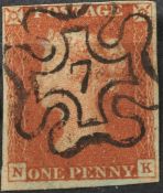 Sg8/12 Red-Brown stated plate 34 lettered NK fine MX number 7