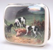 AN AUSTRO-HUNGARIAN SILVER AND ENAMEL CIGARETTE CASE, EARLY 20TH CENTURY