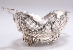 A 19TH CENTURY SILVER TWO-HANDLED BOWL