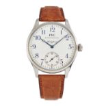 A STEEL IWC PORTUGIESER FA JONES LIMITED EDITION WATCH