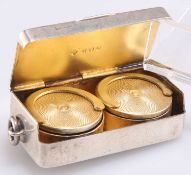 AN EDWARDIAN SILVER DOUBLE SOVEREIGN CASE