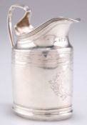 A GEORGE III SILVER CREAM JUG