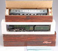 A LILIPUT 4-6-2 CLASS A2 PEPPERCORN STEAM LOCOMOTIVE AND TENDER; AND ANOTHER BOXED LOCO
