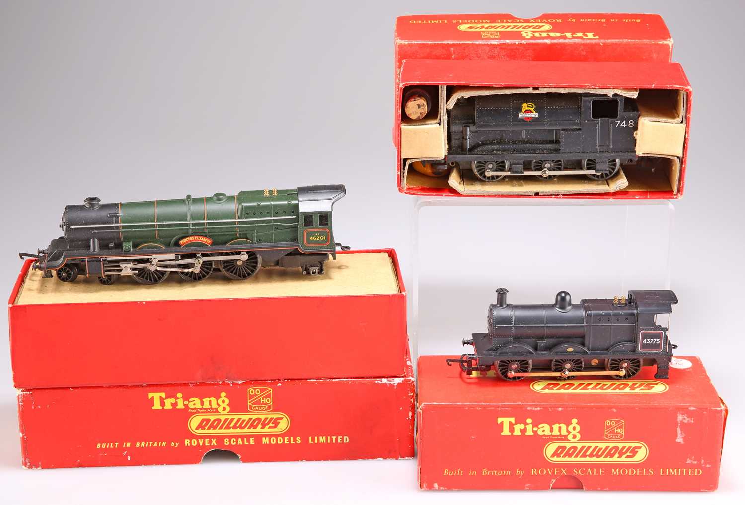 THREE TRI-ANG OO GAUGE BOXED LOCOMOTIVES