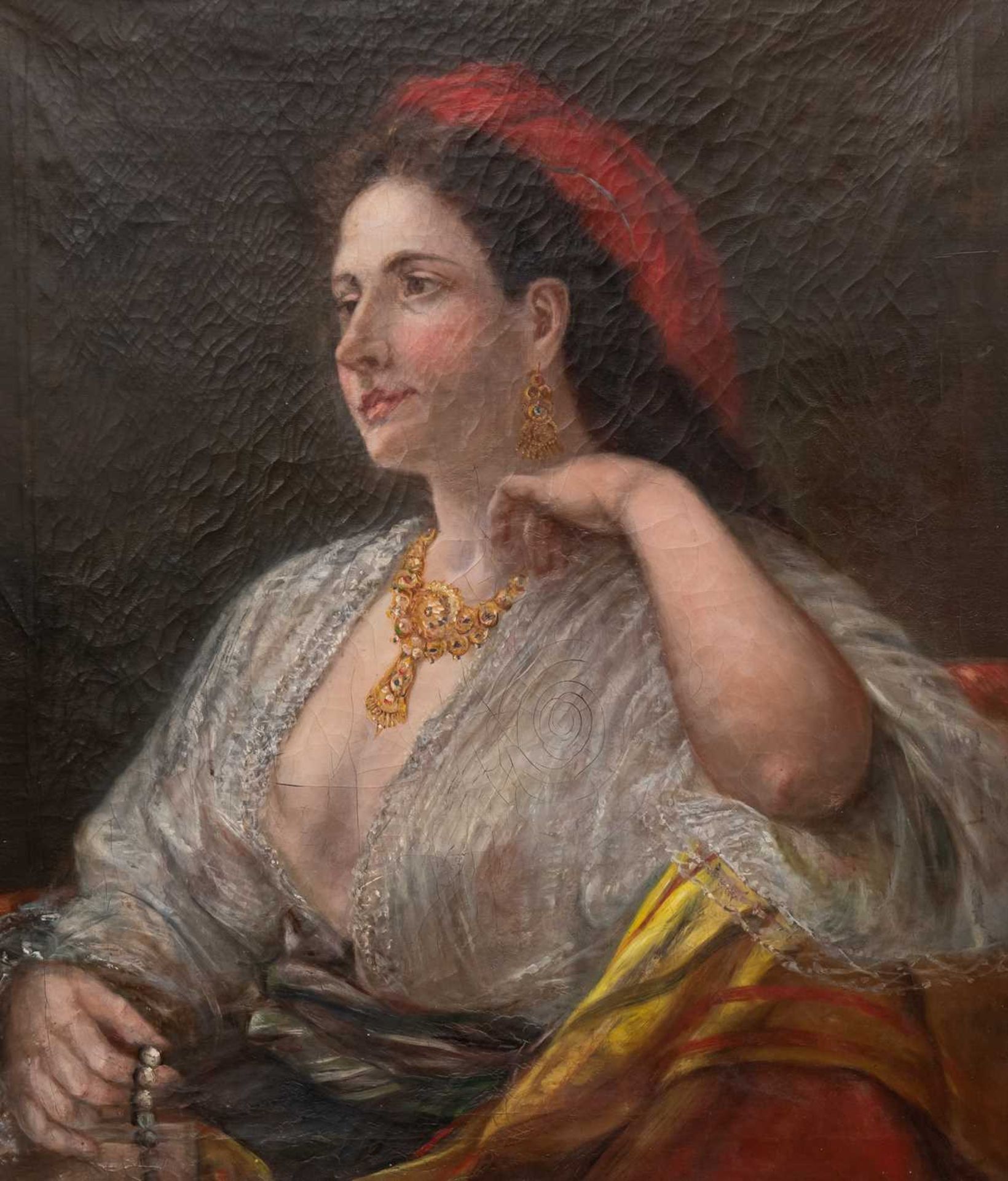 EUROPEAN SCHOOL (19TH CENTURY) PORTRAIT OF A LADY - Image 2 of 3