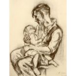 TOM McGUINNESS (1926-2006) MINER AND CHILD