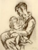 TOM McGUINNESS (1926-2006) MINER AND CHILD