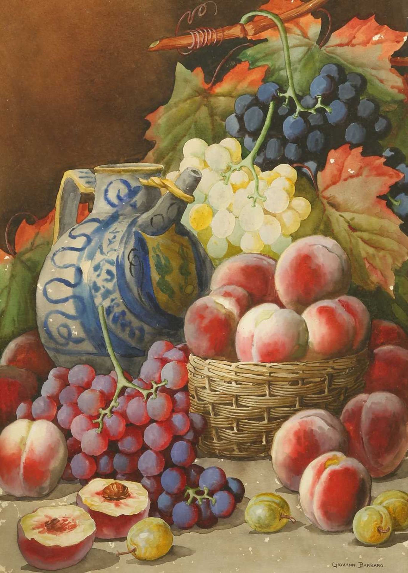 ARTHUR DUDLEY (GIOVANNI BARBARO 1864-1965) STILL LIFE WITH FRUIT