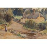 HAROLD SWANWICK (1866-1929) A DEVONSHIRE COTTAGE